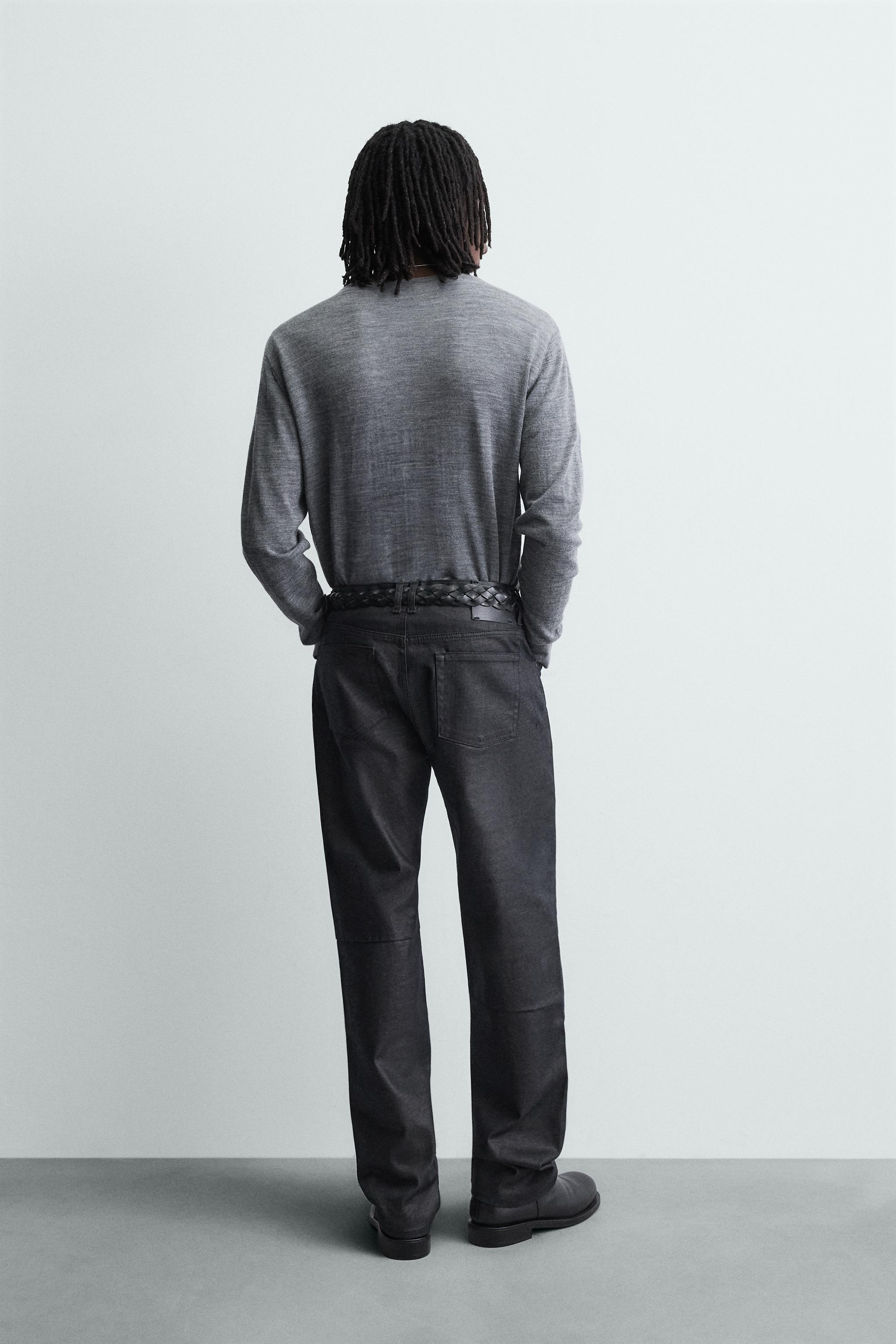 WAXED FINISH STRAIGHT FIT JEANS